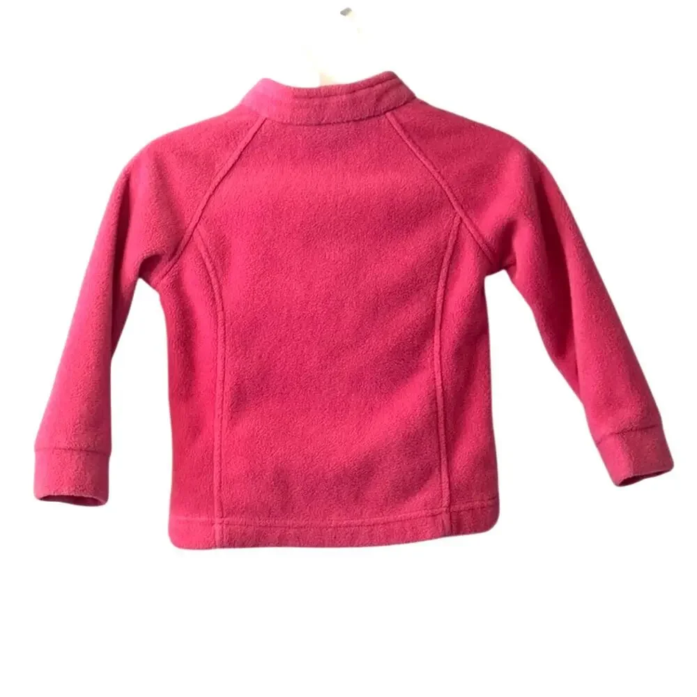 Columbia Pink Fleece Zip Up Jacket Toddler Girls size 3t